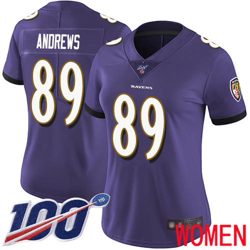 Baltimore Ravens Limited Purple Women Mark Andrews Home Jersey NFL Football #89 100th Season Vapor Untouchable